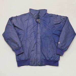 Vintage 90s The North Face Bomber Ski Jacket Womens Medium Purple Winter Coat